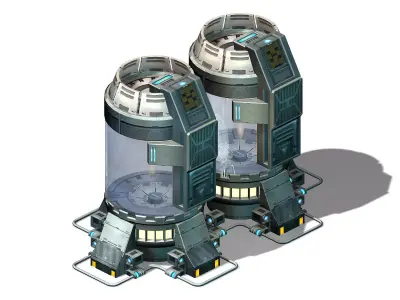 Future World - Ground Chemical Container 05 3D model