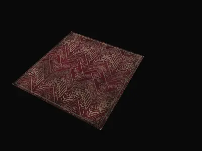 Arab Carpet Rug Free low-poly 3D model