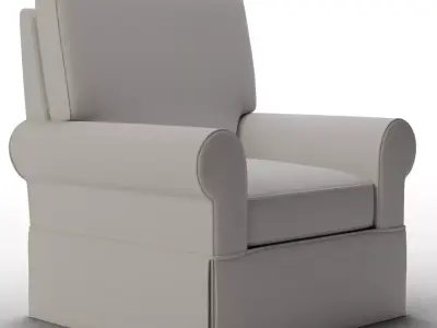 Comfort Swivel Glider - Relaxed Fit Slipcovered Nursery Chair Low-poly 3D model