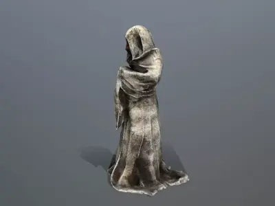 old statue Low-poly 3D model