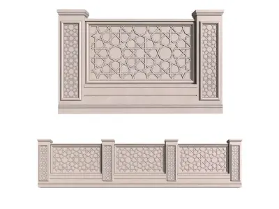 Arabian Fence in oriental style  3D model