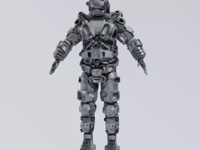 Scifi Soldier - Operator 002 Low-poly 3D model