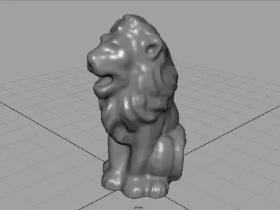 Leon Statue Low-poly 3D model