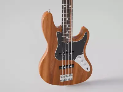 Electric Bass Guitar 3D model