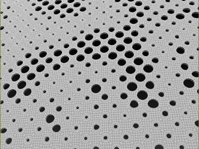 perforated metal panel N15 3D model 3D model