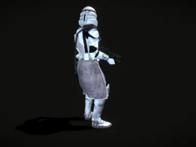 Clone Trooper Phase 2 Airborne Sharpshooter Low-poly 3D model