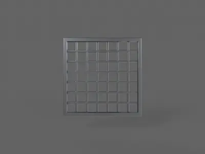 PBR Prison Window 2 Low-poly 3D model