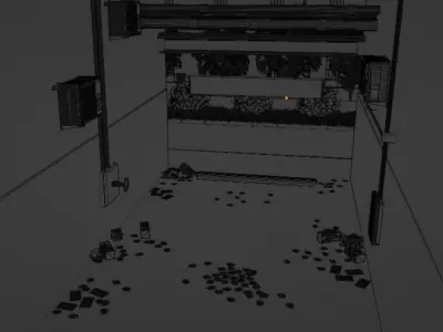 Street after the rain 3D model