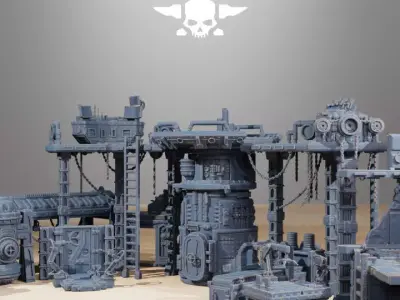 Scavenger Factory Terrain 3D print model