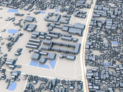 National University Gazipur City Bangladesh 3D model