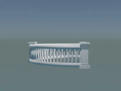 Curved Balustrade 3D print model