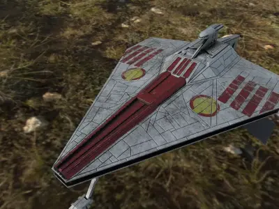 Star Wars Acclamator Low-poly 3D model