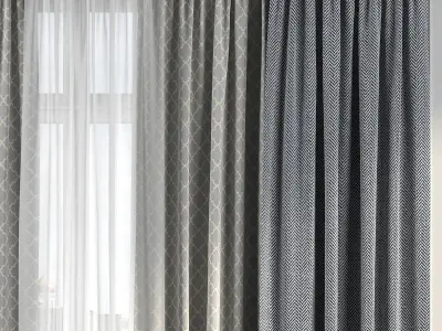 Curtain Set 150 3D model