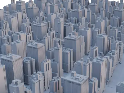 Procedural City 3D model