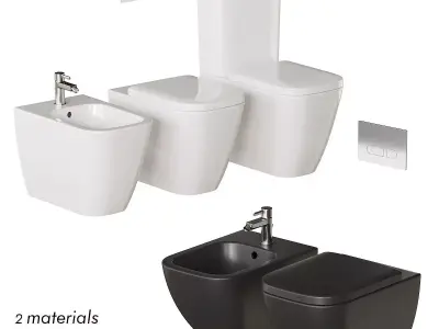 Duravit HAPPY D2 WC Full Set 3D model