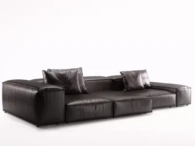 E C modern sectional sofa 3D model