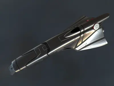 Spaceship - Keeper - Rigged and Animated Version Low-poly 3D model