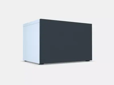 BESTA Shelf unit with door 67 Low-poly 3D model