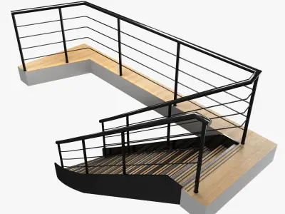 interior boat stairs 3D model