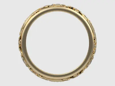 Flourish Weave Pattern Ring JDBCo 3D print model