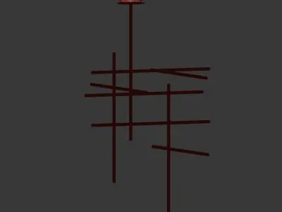 Kitami Suspension Medium Pendant 3D model