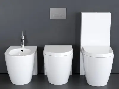 Duravit Starck 2 WC Low-poly 3D model