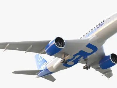  Detailed Airplane With Parts 