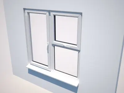 Double Glaze Windows PVC 3D model