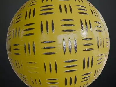 Diamond Metal Plate PBR Seamless Texture