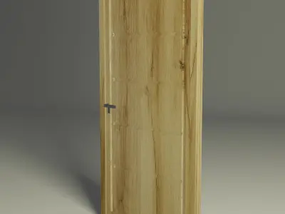 Woodern Door Low-poly 3D model