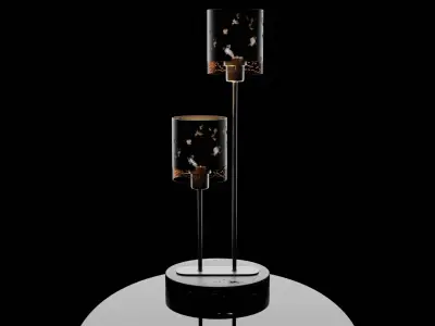 Table lamp Low-poly 3D model 15