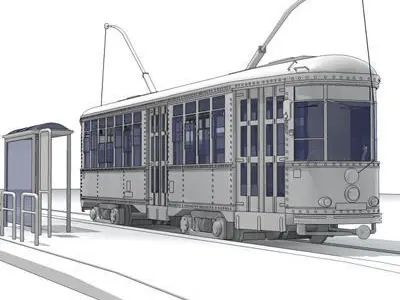 San Francisco tramway 3D model