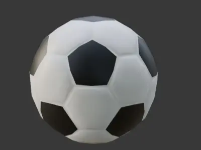 Football low Poly Game Ready Asset Low-poly 3D model