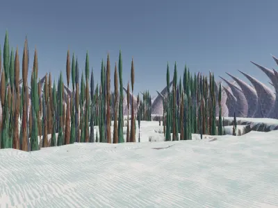 Alien Snow worlds Nature Landscapes 3D model