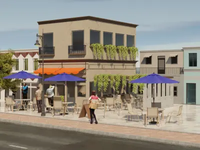 3D Environment of Small Town 3D model