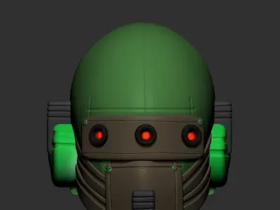 helmet high poly sculpt 3d printable ver 7 3D model 3D model 160