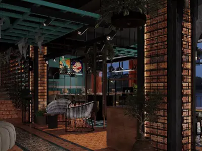 RESTAURANT MODERN STYLE INTERIOR DESIGN 3D model