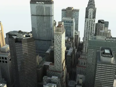  Manhattan District 02 Low Poly 