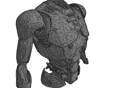 SciFi Robot Torso Armor Low-poly 3D model