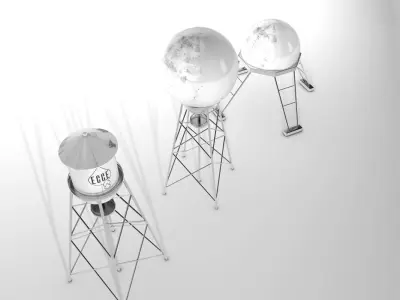 Water Tank Set 3D model