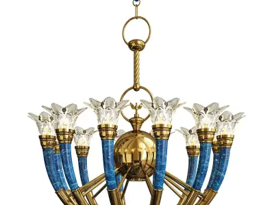 Murano Glass Torch Chandelier by Banci Firenz Low-poly 3D model