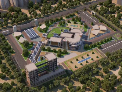 0145 - Research Center Architecture Project-2D Drawings-3D Files 3D model