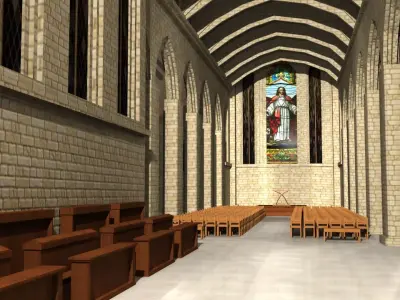 Cathidral church 3D model