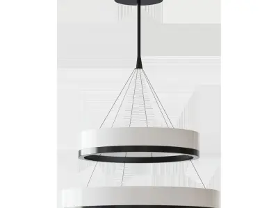 Pendant lamp Double Circle diameter 44 3D model