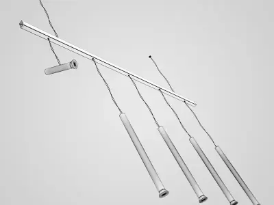 Hanging Halogen Lamp Set 23 3D model