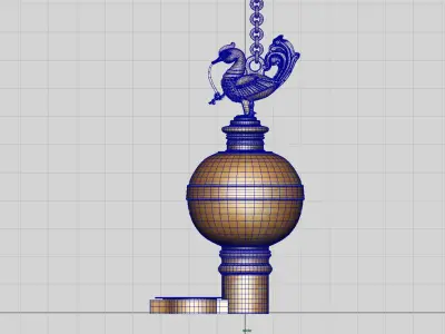 oil lamp 3D model 7
