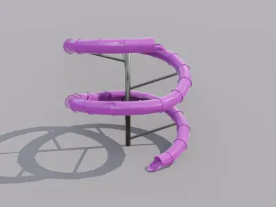 Water Slide 3D model Low-poly 3D model buy