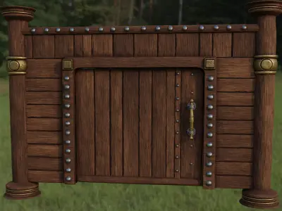wooden door 3D model