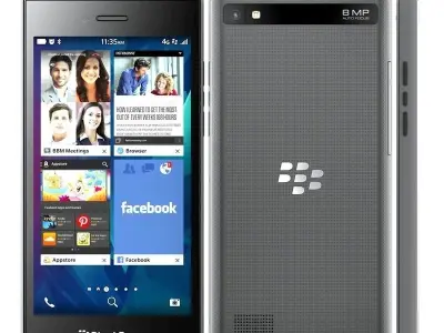  BlackBerry Leap black 3D model