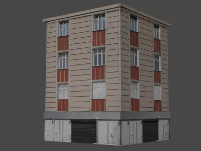 Architectural Building-11 Low-poly 3D model